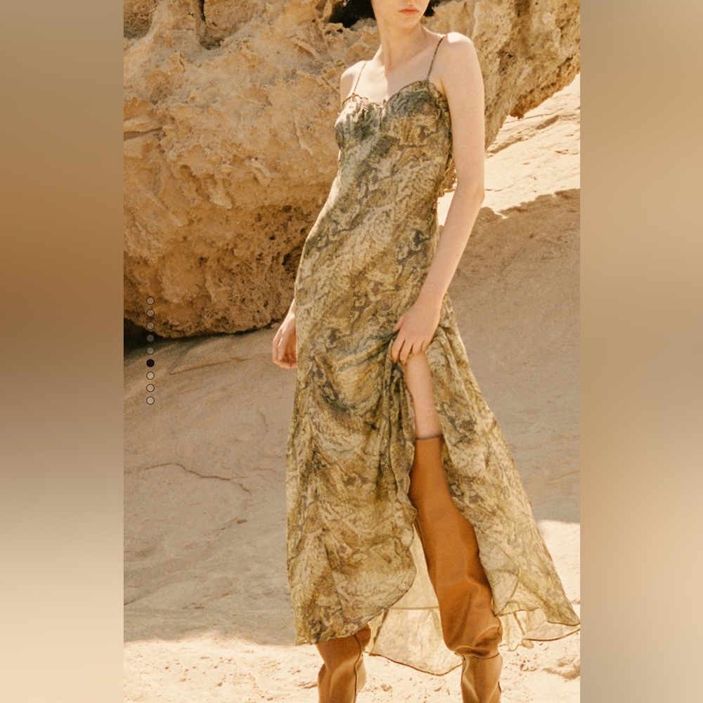 Animal Print Chiffon Dress